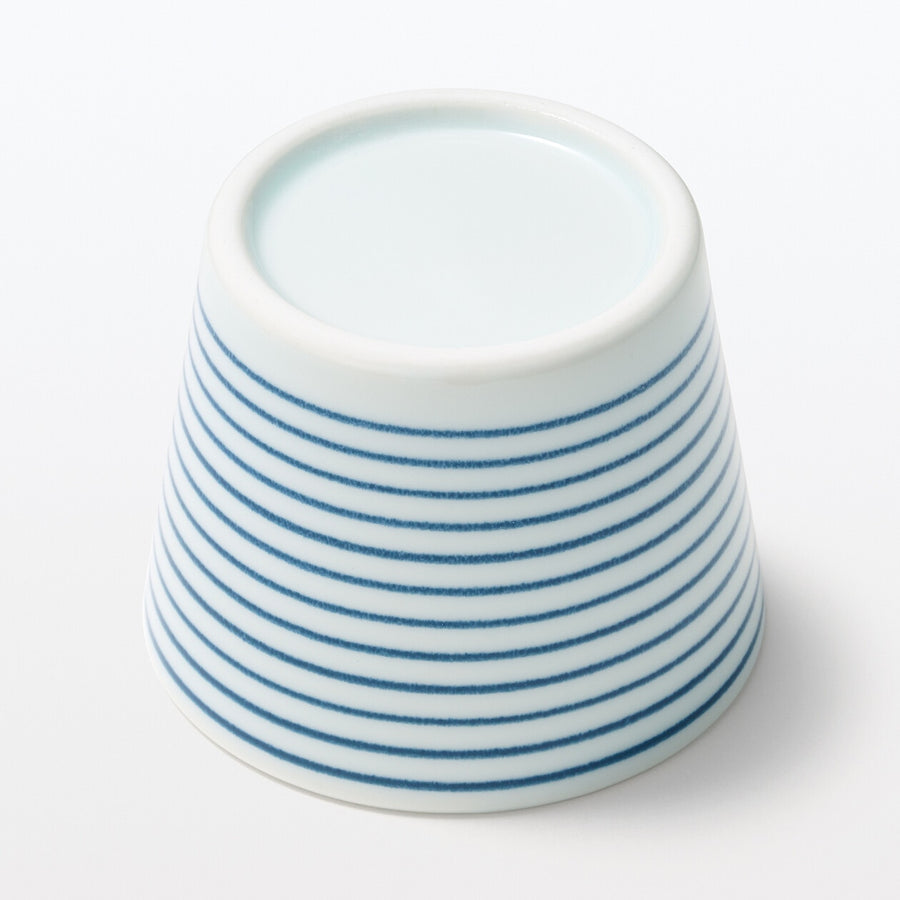Hasami ware Noodle soup cup - Horizontal Stripes