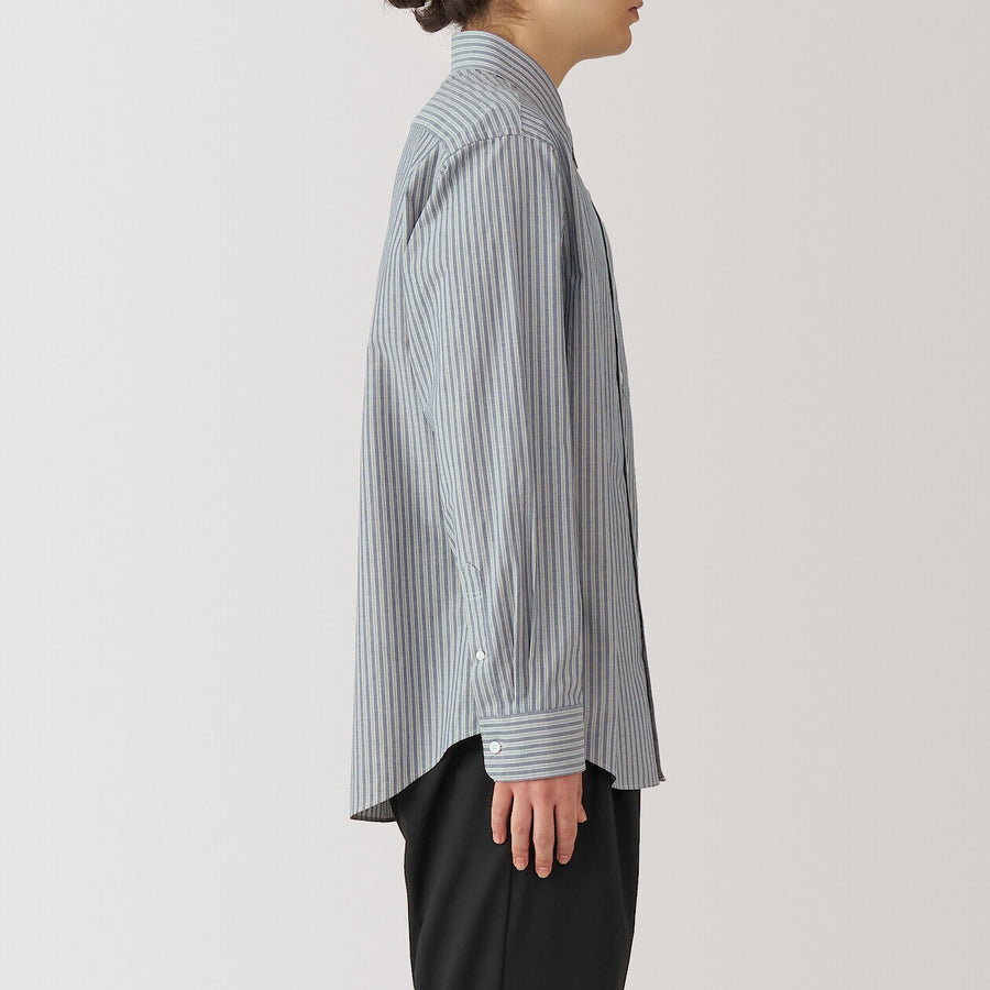 M's Washed broadcloth L/S shirt WhiteXS