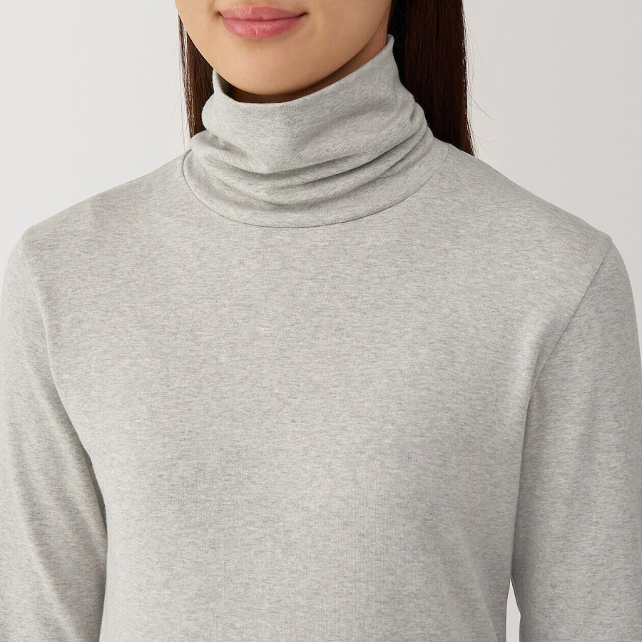 W's Brushed ribbed Turtle neck L/S T-shirtBlackXS