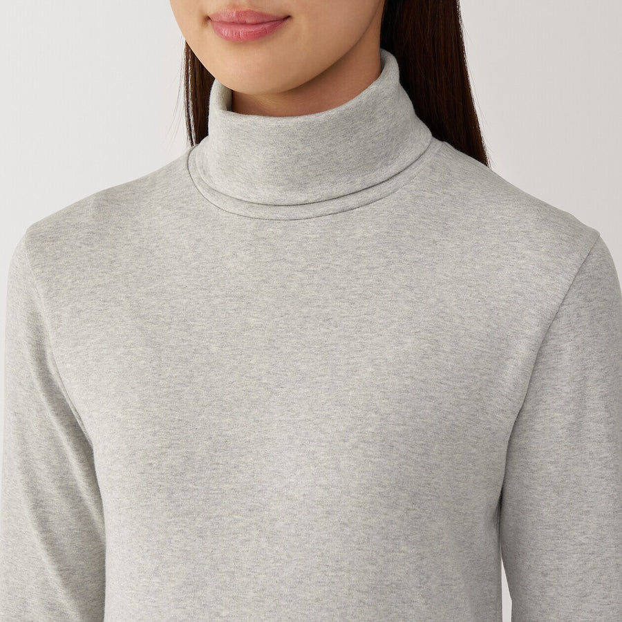 W's Brushed ribbed Turtle neck L/S T-shirtBlackXS