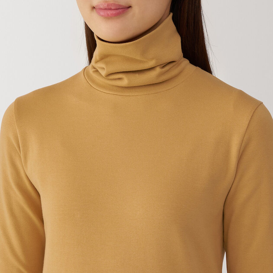 W's Brushed ribbed Turtle neck L/S T-shirtBlackXS