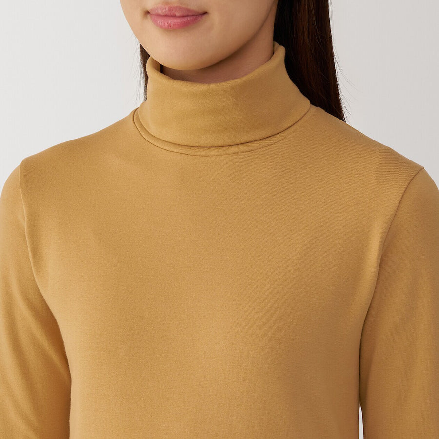 W's Brushed ribbed Turtle neck L/S T-shirtBlackXS