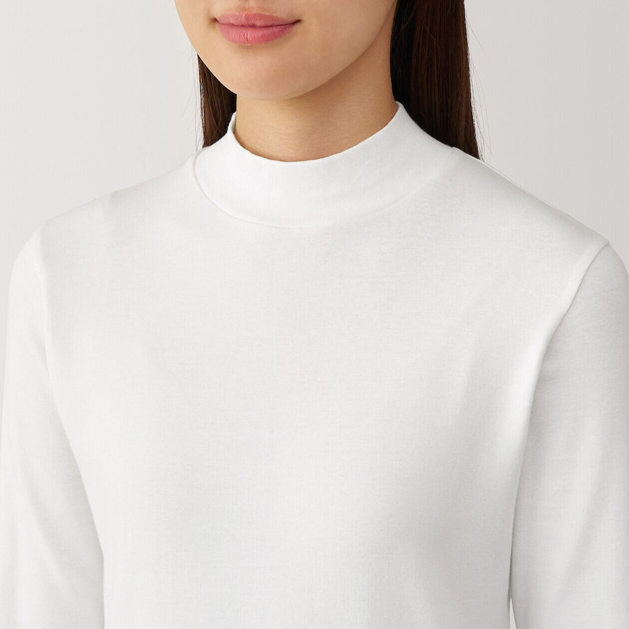 W's Brushed ribbed High neck L/S T-shirtBlackXS