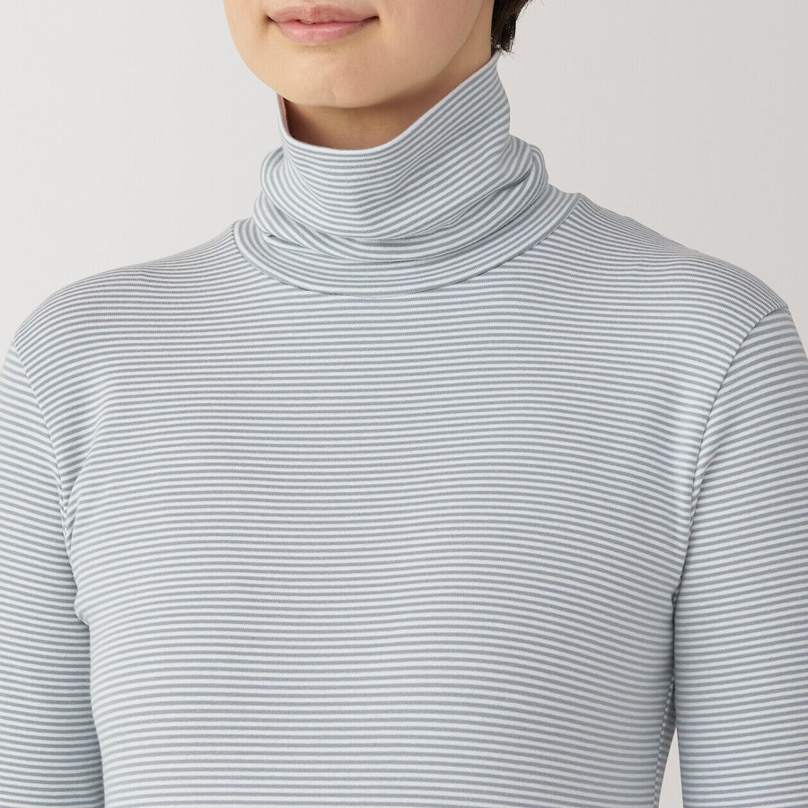 W's Brushed ribbed Turtle neck L/S T-shirtBlackXS