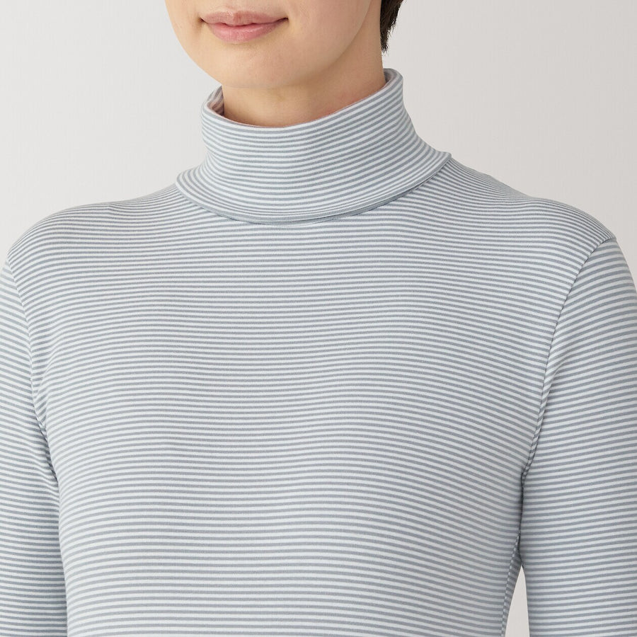 W's Brushed ribbed Turtle neck L/S T-shirtBlackXS