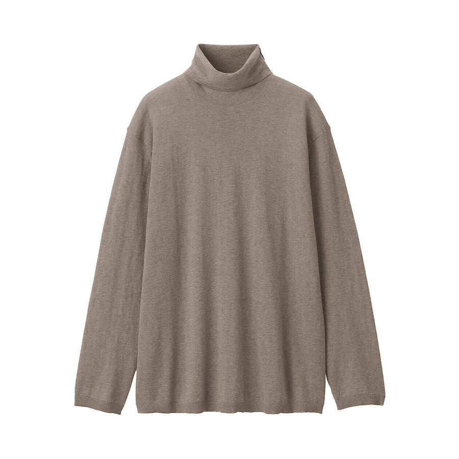 W's natural color cashmere turtleneck sweaterBeigeS