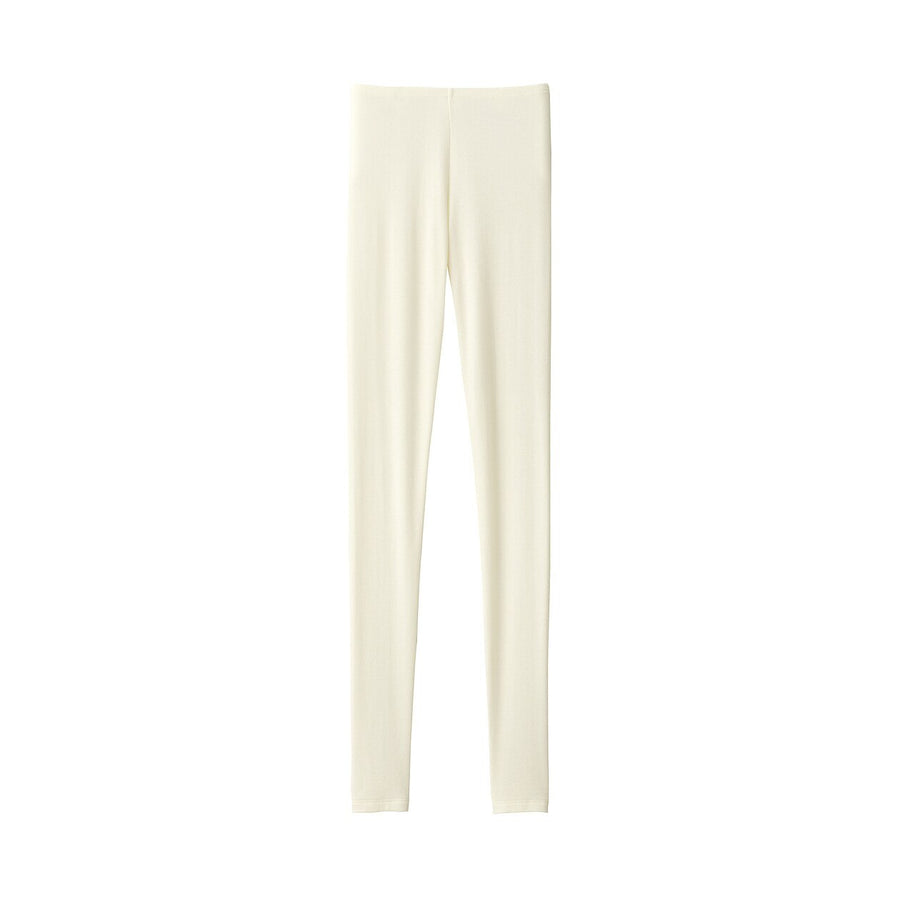 Women's lyocell silk rib leggingsOff WhiteS