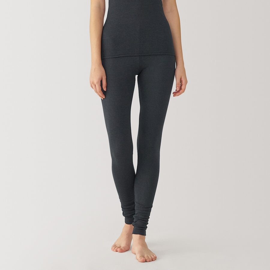 Women's lyocell silk rib leggingsOff WhiteS