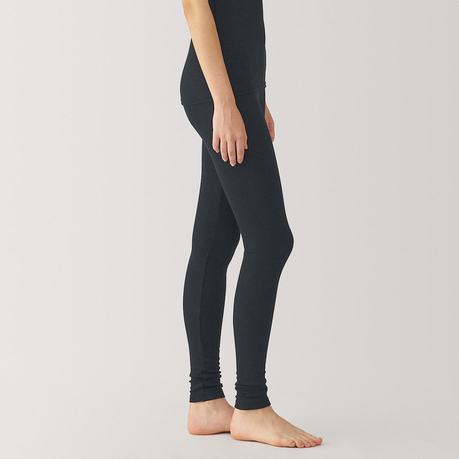 Women's lyocell silk rib leggingsOff WhiteS