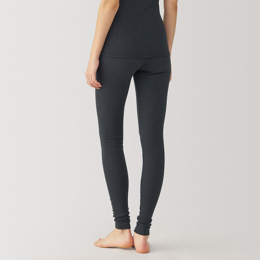 Women's lyocell silk rib leggingsOff WhiteS