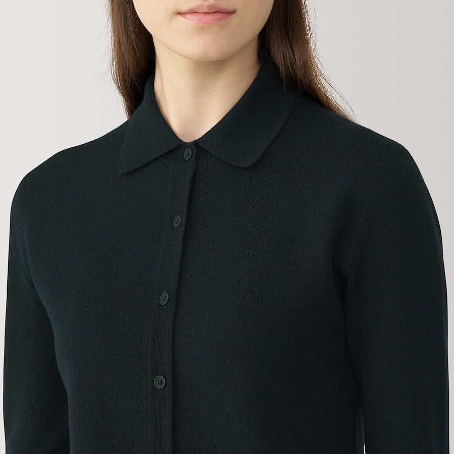 W's double face knit shirt BlackS