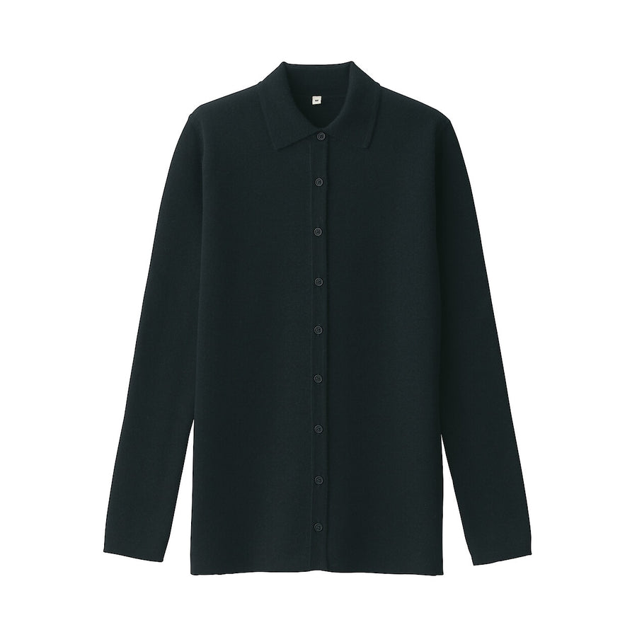 W's double face knit shirt BlackS