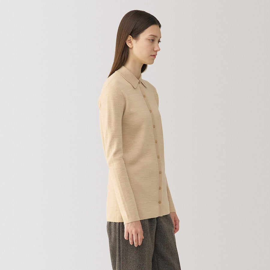 W's double face knit shirt BlackS