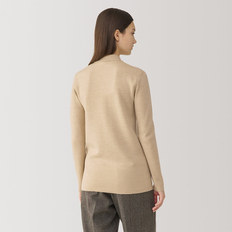 W's double face knit shirt BlackS