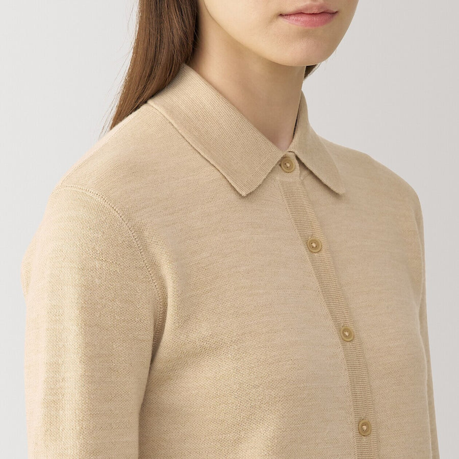 W's double face knit shirt BlackS