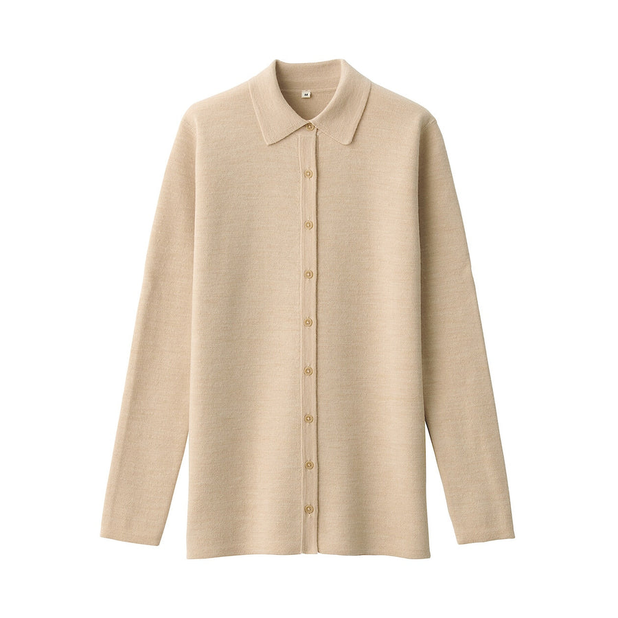 W's double face knit shirt BlackS
