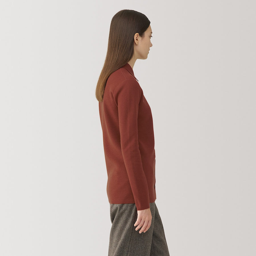 W's double face knit shirt BlackS
