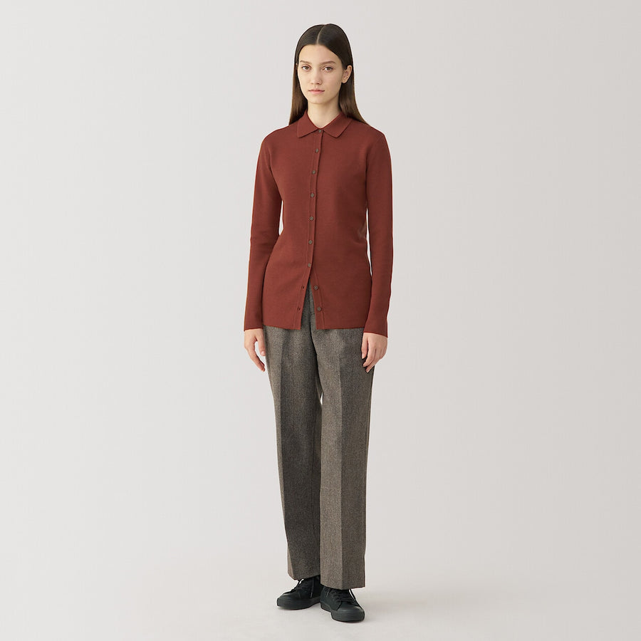 W's double face knit shirt BlackS