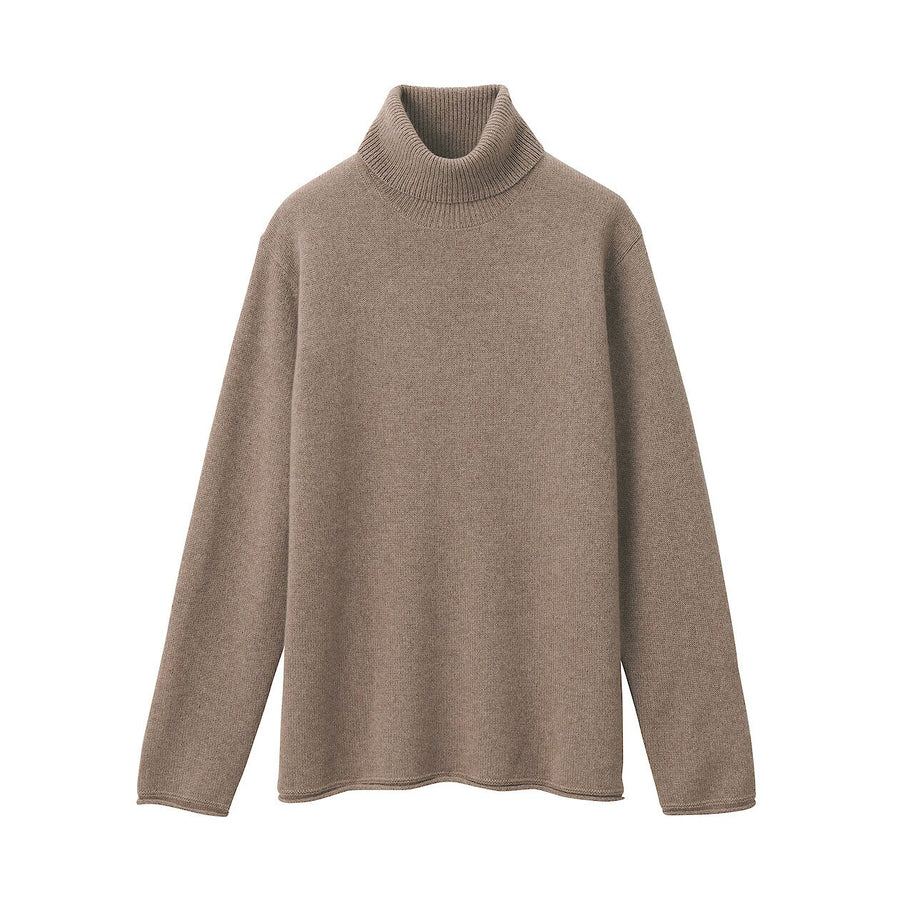 M's natural color cashmere crew neck sweater BeigeS