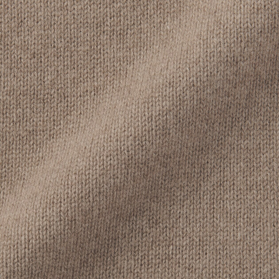 M's natural color cashmere crew neck sweater BeigeS