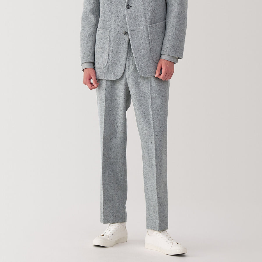 M's cashmere blended pleated pants Light GreyS