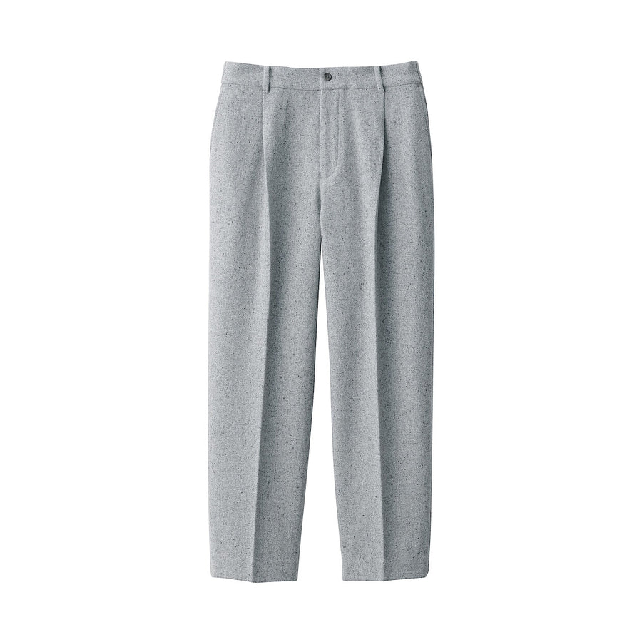 M's cashmere blended pleated pants Light GreyS