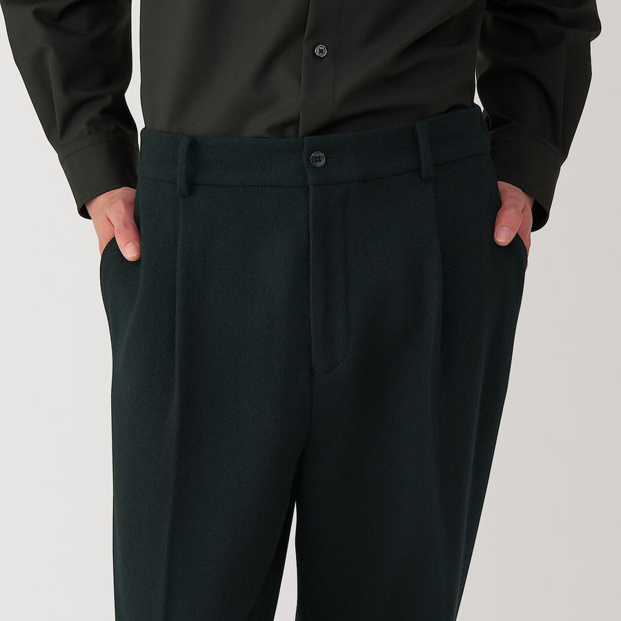 M's cashmere blended pleated pants Light GreyS