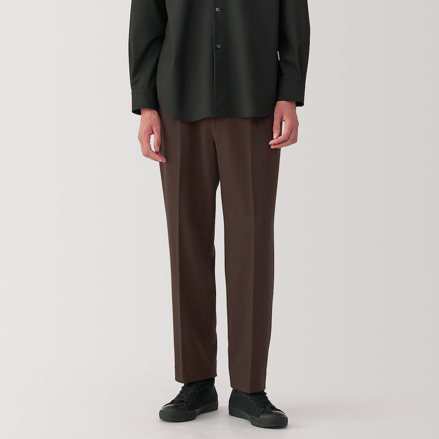 M's cashmere blended pleated pants Light GreyS