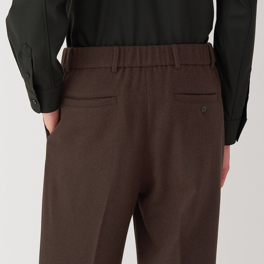 M's cashmere blended pleated pants Light GreyS
