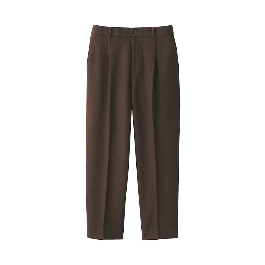 M's cashmere blended pleated pants Light GreyS