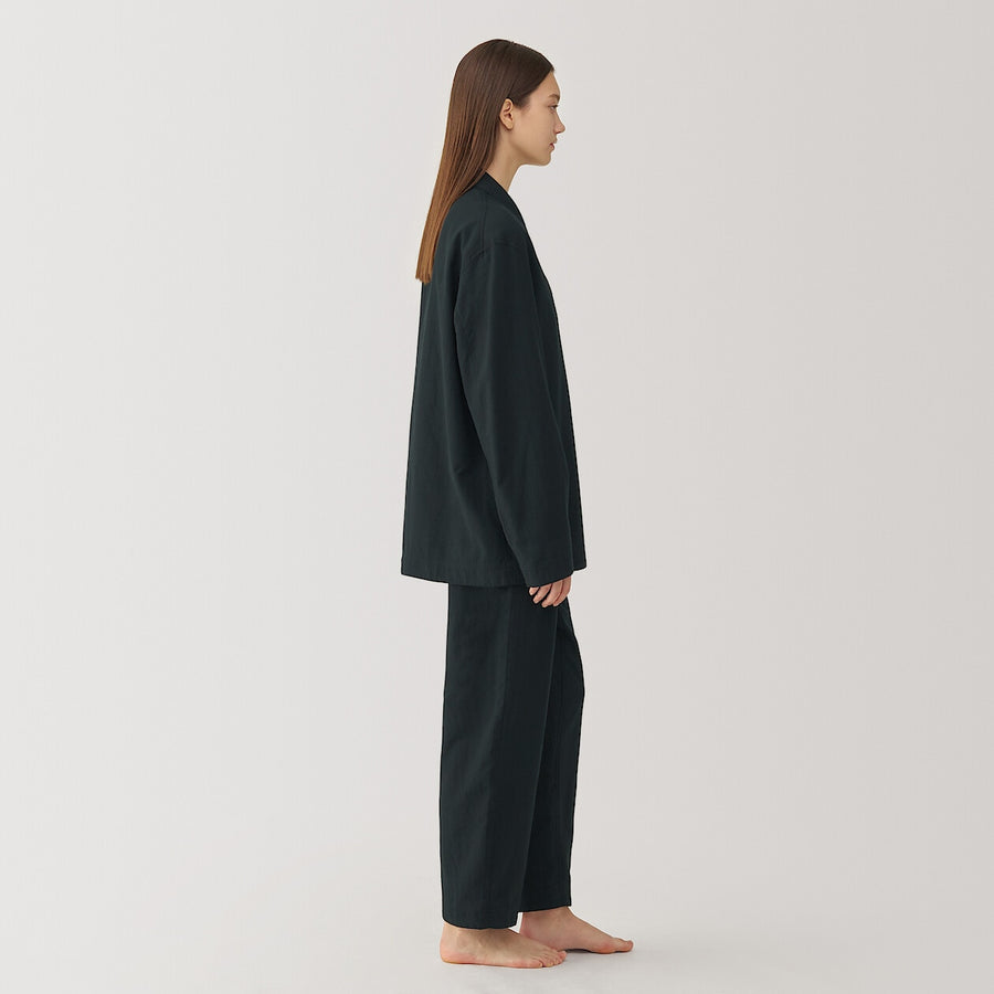 Unisex Indian hand-songilized hand-woven pajamas BlackXS