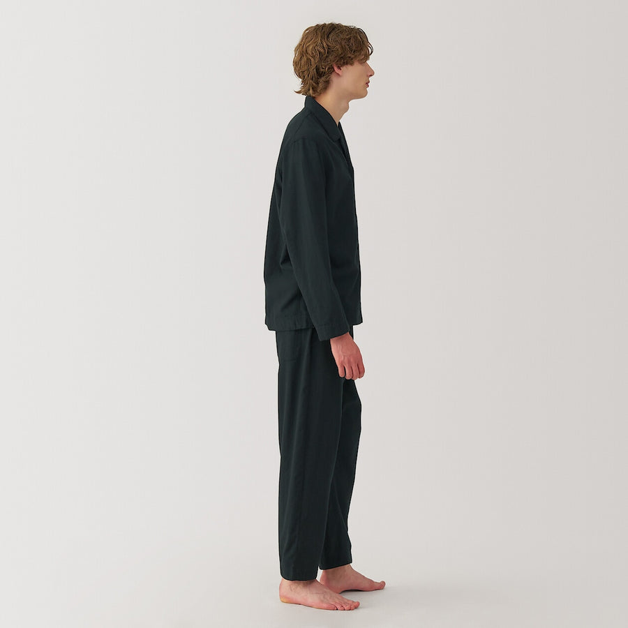 Unisex Indian hand-songilized hand-woven pajamas BlackXS