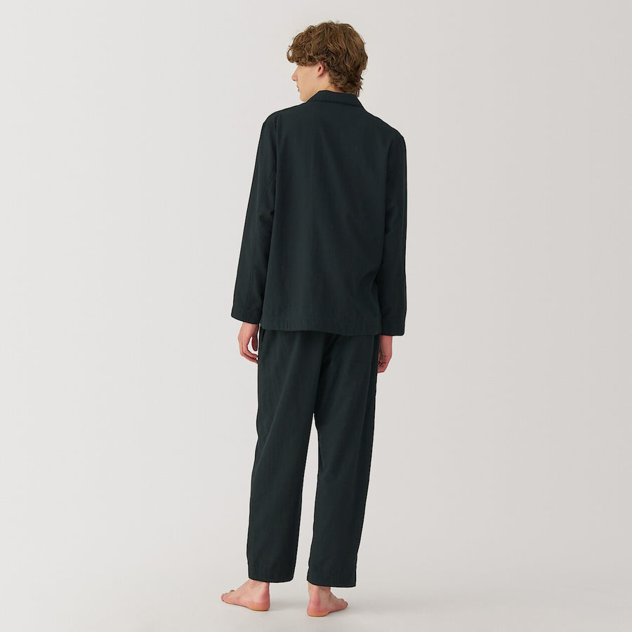 Unisex Indian hand-songilized hand-woven pajamas BlackXS