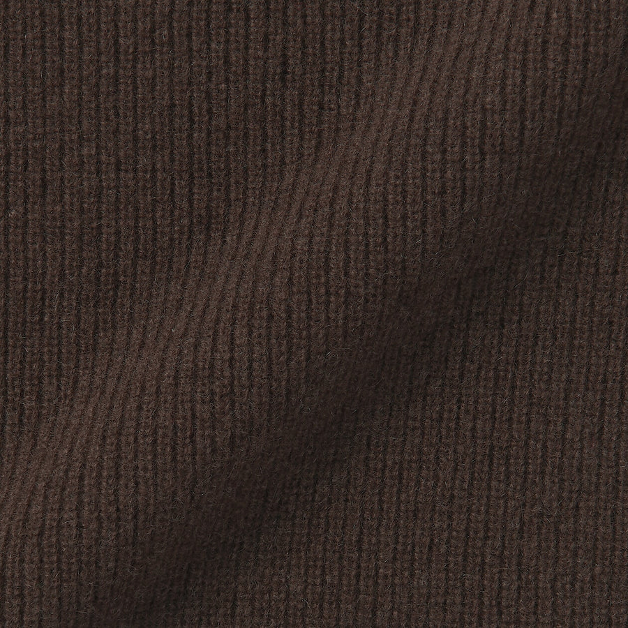 M's yak crew neck sweater Dark BrownS