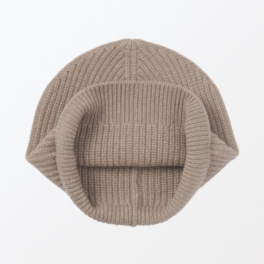natural color cashmere knit capBeigeONE SIZE