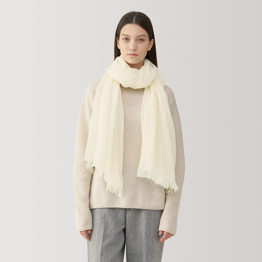 Wool stole Off White 