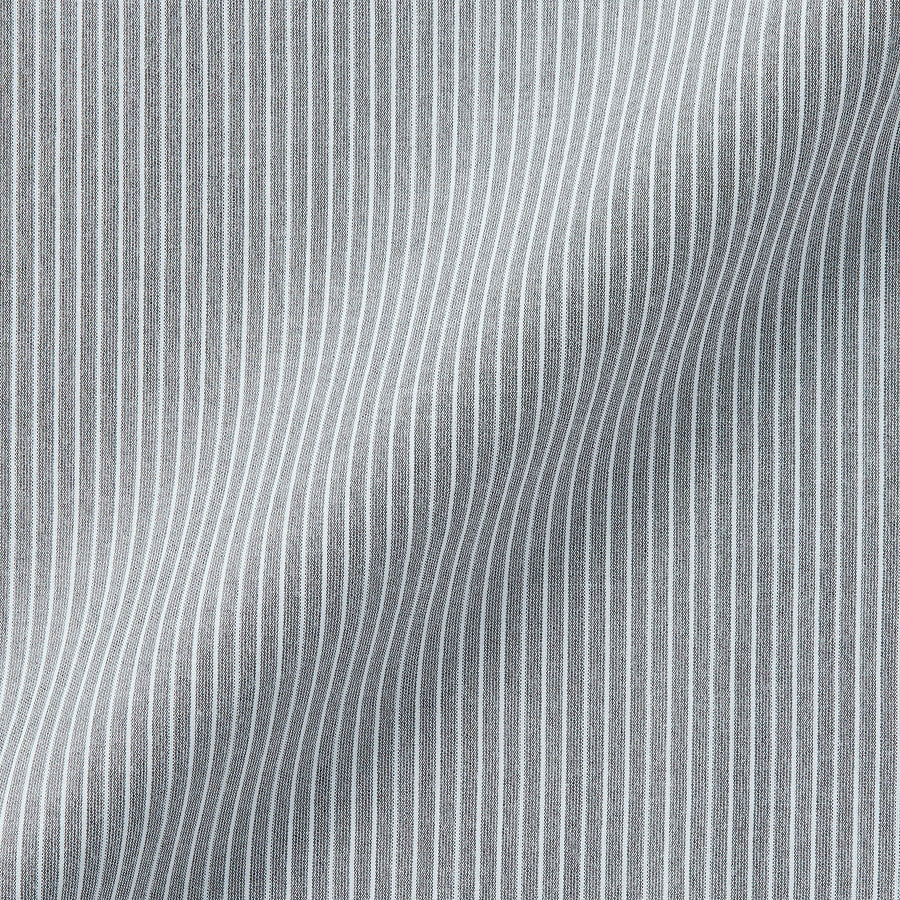 Women's silk blended long shirt Light grey Stripe S