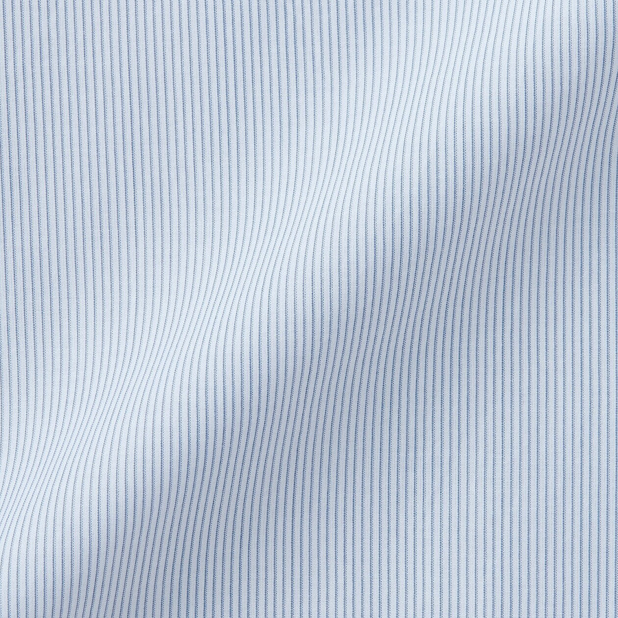 Women's silk blended long shirt Light grey Stripe S