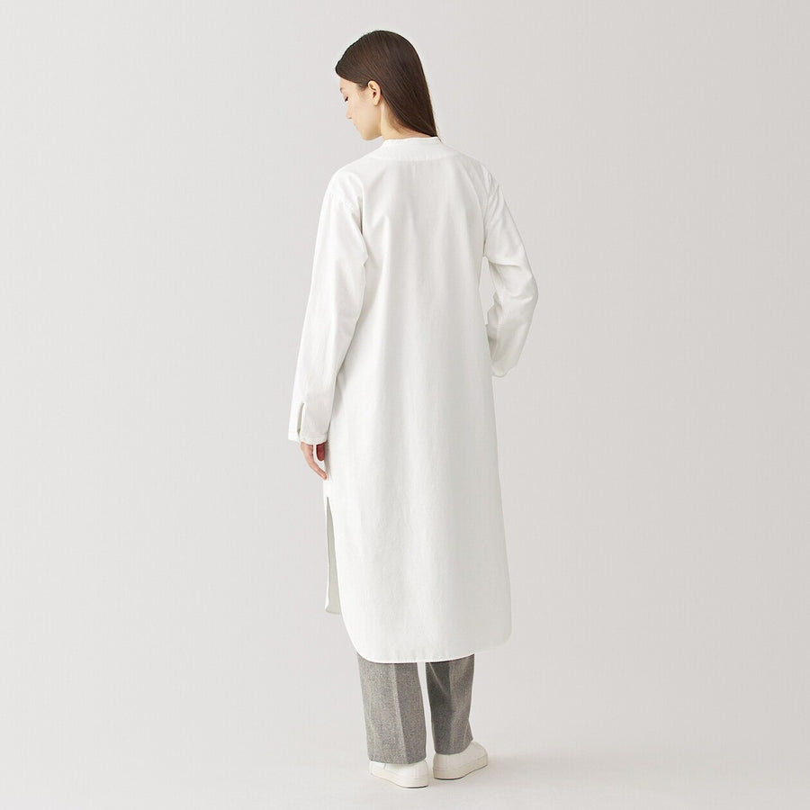 W's brushed cotton twill twill shirt dress WhiteS