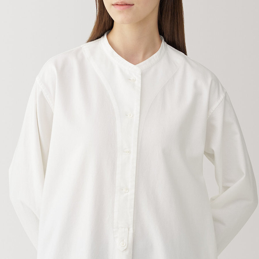 W's brushed cotton twill twill shirt dress WhiteS