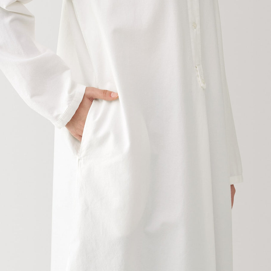 W's brushed cotton twill twill shirt dress WhiteS