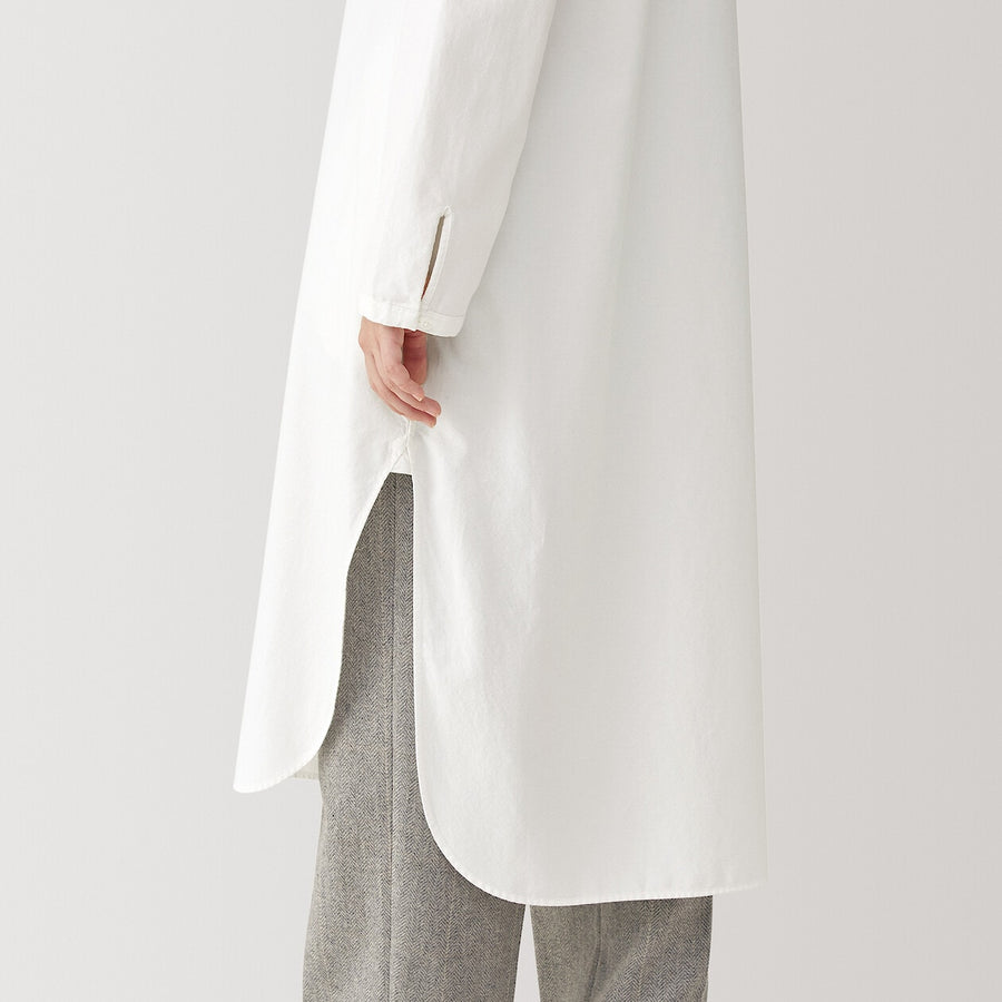 W's brushed cotton twill twill shirt dress WhiteS