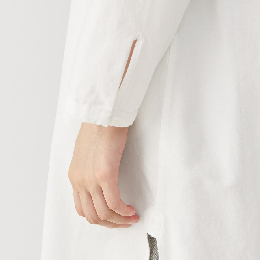 W's brushed cotton twill twill shirt dress WhiteS