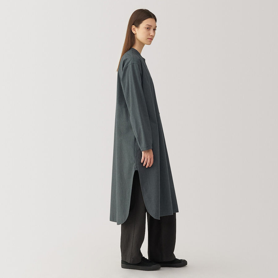 W's brushed cotton twill twill shirt dress WhiteS