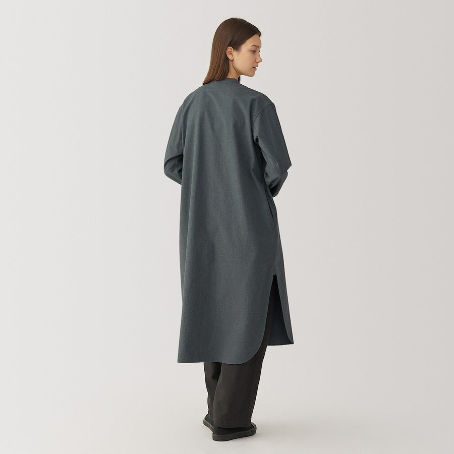 W's brushed cotton twill twill shirt dress WhiteS