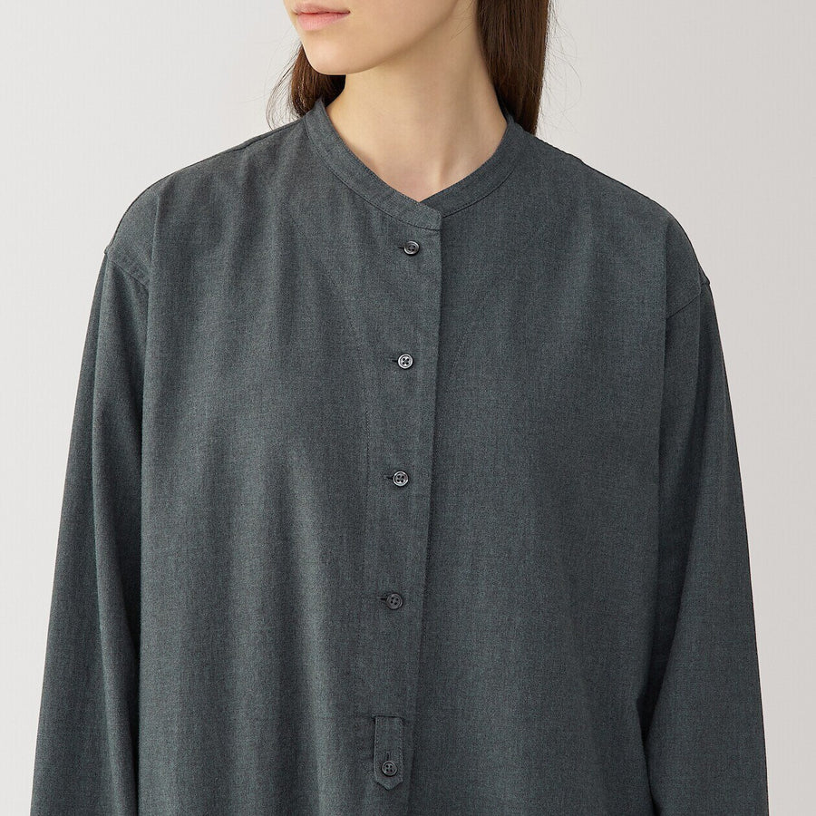W's brushed cotton twill twill shirt dress WhiteS