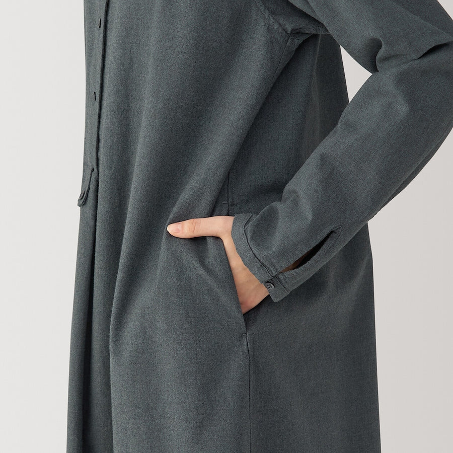 W's brushed cotton twill twill shirt dress WhiteS
