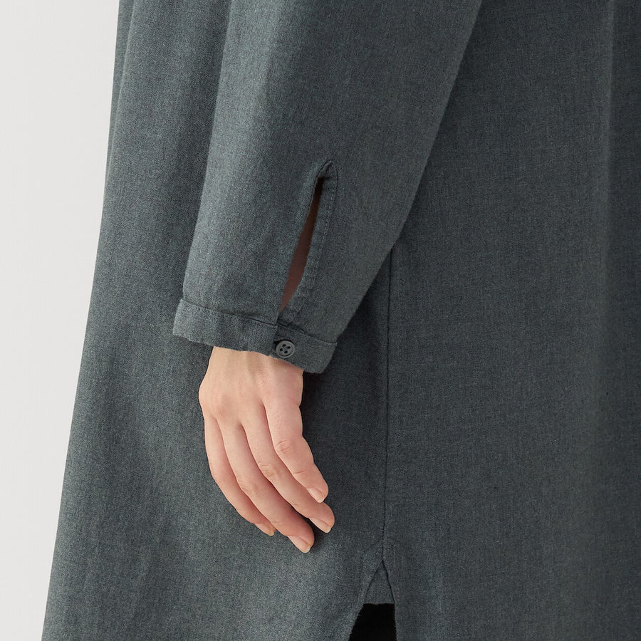 W's brushed cotton twill twill shirt dress WhiteS