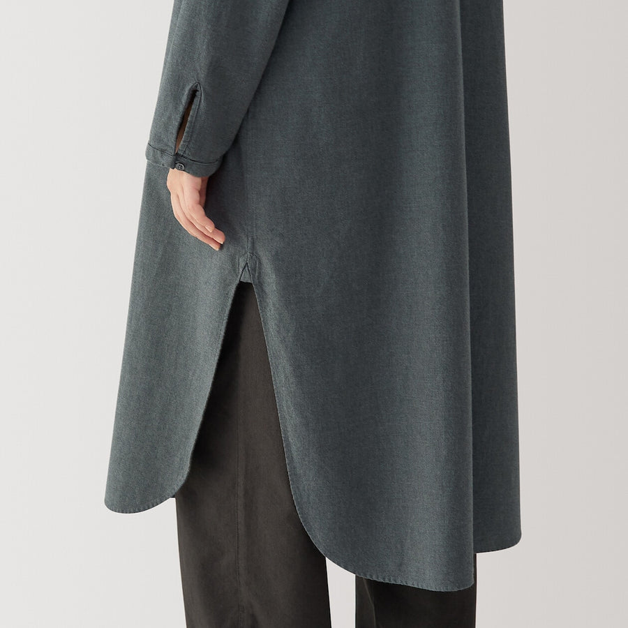 W's brushed cotton twill twill shirt dress WhiteS