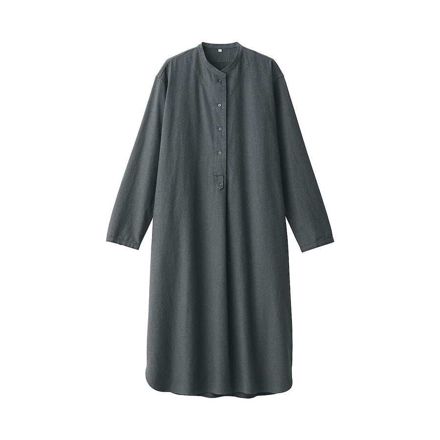 W's brushed cotton twill twill shirt dress WhiteS